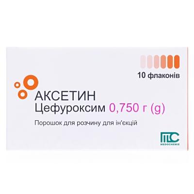 Аксетин пор. д/р-ну д/ін. 0,750г N10 фл.*